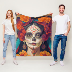 Cobertor De Velo Dia Da Catrina Dos Mortos 1