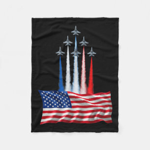 Cobertor De Velo dia da independência bandeira americana jatos verm