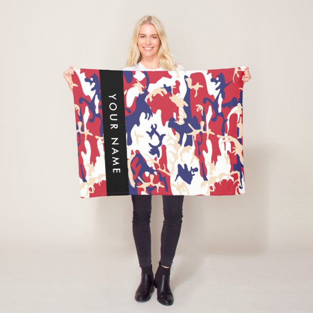 Cobertor De Velo Dia da Independência Camuflagem Seu nome Personali (In Situ)