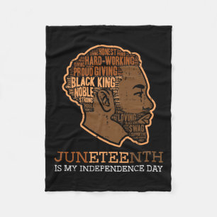 Cobertor De Velo Dia da Independência do Rei Negro Melanina Pai Hom