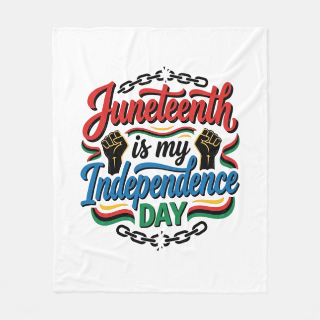 Cobertor De Velo Dia da Independência Juneteenth Design de Camisa V (Frente)