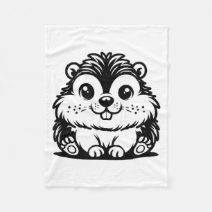Cobertor De Velo Dia da Marmota 2024 Feliz Marmota Engraçado Homens