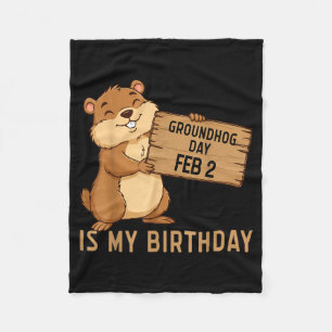 Cobertor De Velo Dia da Marmota 2 de Fevereiro É Meu Aniversário Fe