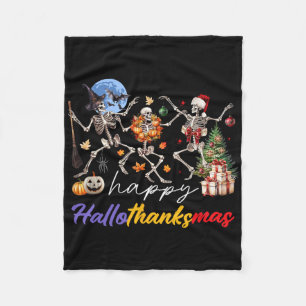 Cobertor De Velo Dia das Bruxas Ação de Graças Natal Feliz Hallotha