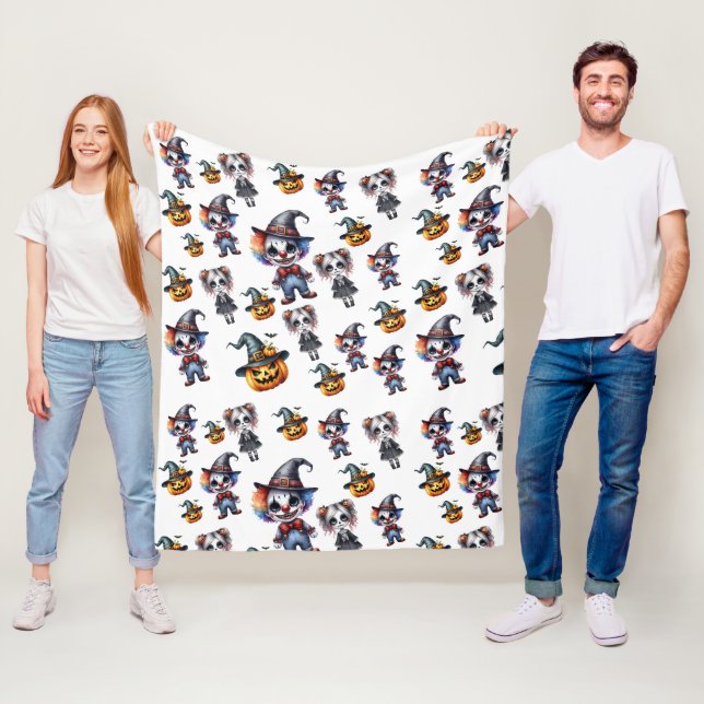 Cobertor De Velo Dia de as Bruxas engraçado Cute Scary (In Situ)