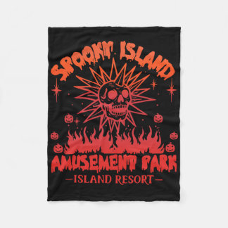 Cobertor De Velo Dia de as Bruxas engraçado Spooky Island Est 2002 