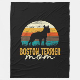 Cobertor De Velo Dia de as mães Vintage Boston Terrier Mom Dog Lov