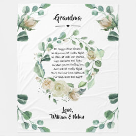 Cobertor De Velo Dia de as mães vovô Nana de Netos Fl