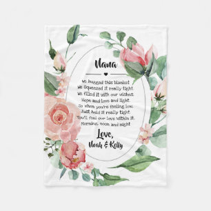 Cobertor De Velo Dia de as mães vovó vovó Nana de Netos