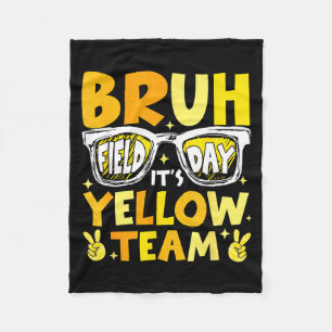 Cobertor De Velo Dia de campo do Bruh time amarelo vamos começar os