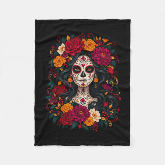 Cobertor De Velo Dia de los mortos caveira de açúcar catrina dia do