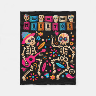 Cobertor De Velo Dia De Los Muertos Do Esqueleto Mexicano Morto