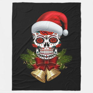 Cobertor De Velo Dia De Natal Do Chapéu De Papai Noel Do Crânio D