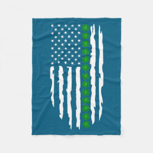 Cobertor De Velo Dia de São Patrício Bandeira Irlandesa Americana