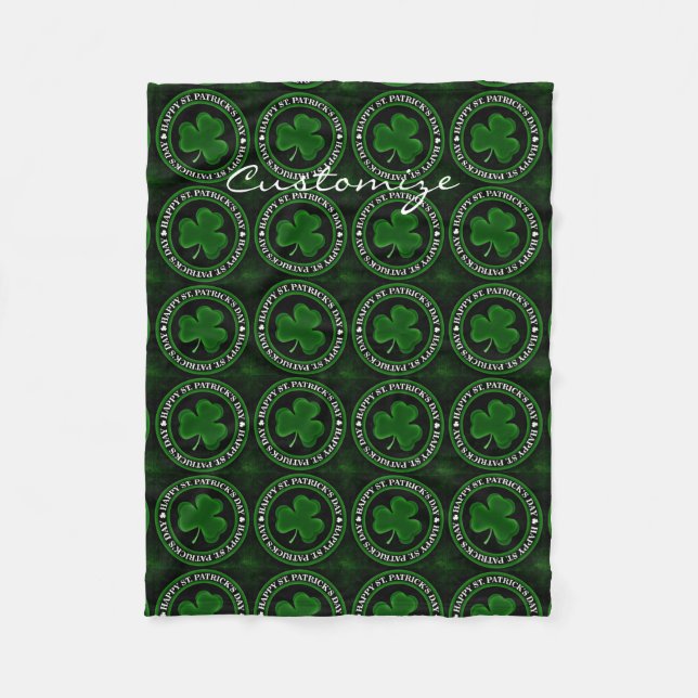 Cobertor De Velo Dia de São Patrício verde Thunder_Cove do trevo (Frente)