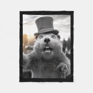 Cobertor De Velo Dia Divertido do Ground Hog Woodchuck Dia Divertid