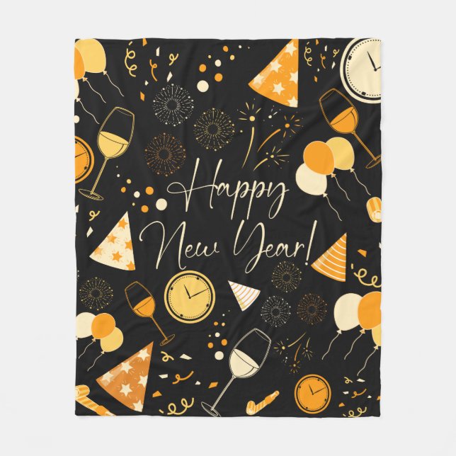 Cobertor De Velo Dia do ano novo (Frente)