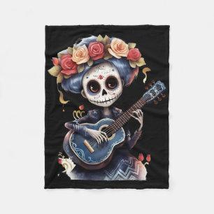 Cobertor De Velo Dia Do Crânio De Açúcar De Catrina Inspirado Morto