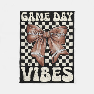 Cobertor De Velo Dia do Jogo Vibes Groovy Coquette Arco Futebol Mul