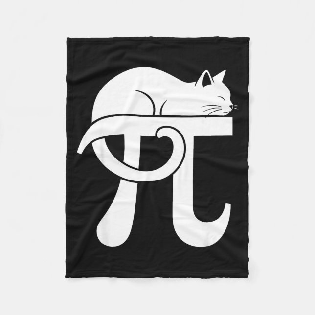 Cobertor De Velo Dia do Pi Gato Nerd de Matemática Comédia Professo (Frente)