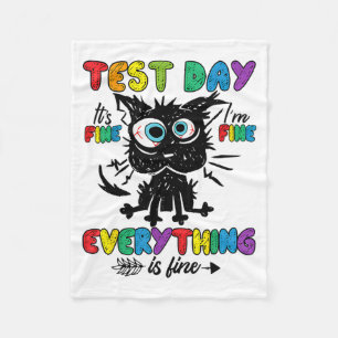 Cobertor De Velo Dia do Teste de Gato Está tudo bem. Tudo bem.