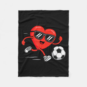 Cobertor De Velo Dia dos Namorados Coração Futebol Engraçado Menino