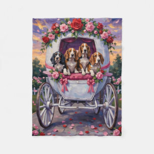 Cobertor De Velo Dia dos Namorados do Cão Basset Hound