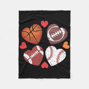 Cobertor De Velo Dia dos Namorados Futebol Basquetebol Beisebol Cor