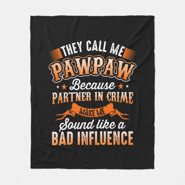 Cobertor De Velo dia dos Pais  | Mens Chamam-Me Pawpaw (Frente)