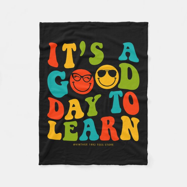 Cobertor De Velo Dia dos Professores É Um Bom Dia Aprender Gr (Frente)