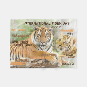 Cobertor De Velo Dia Internacional do Tigre, 29 de julho, Tipografi