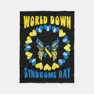 Cobertor De Velo Dia Mundial da Síndrome de Down Borboleta Conscien