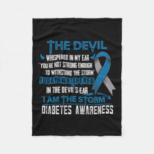 Cobertor De Velo Diabetes Consciência Eu Sou O Diabo Da Tempestade