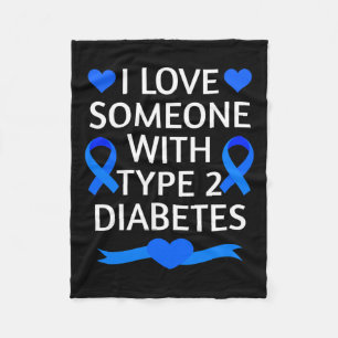 Cobertor De Velo Diabetes Consciência Mês Eu Amo Alguém Com Tipo