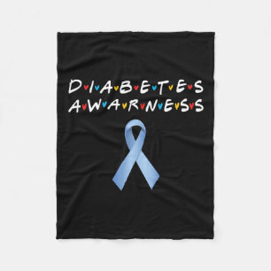 Cobertor De Velo Diabetes Consciência Mês Faixa Azul Appa Diabética
