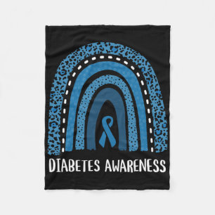 Cobertor De Velo Diabetes Consciência Mês Retroativo Arco-Íris T1 T