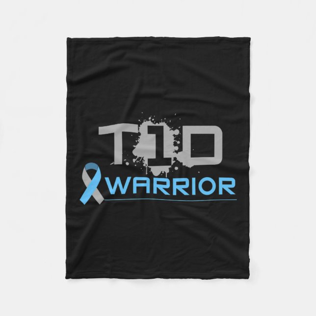 Cobertor De Velo Diabetes - Diversão Tipo 1 Sensibilização para a D (Frente)