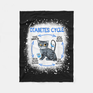 Cobertor De Velo Diabetes Engraçados De Gato Ciclo Insulina Diabete