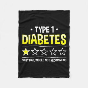 Cobertor De Velo Diabetes Funny Tipo 1 Um Humor Estrela