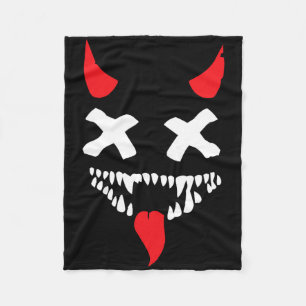 Cobertor De Velo Diabo Enfrenta Preguiçoso Halloween Costume Assust