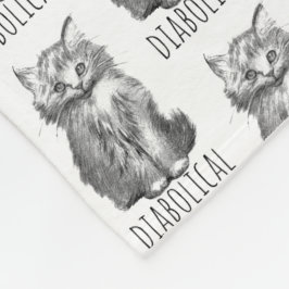 Cobertor De Velo Diabolical Cute Fluffy Kitten