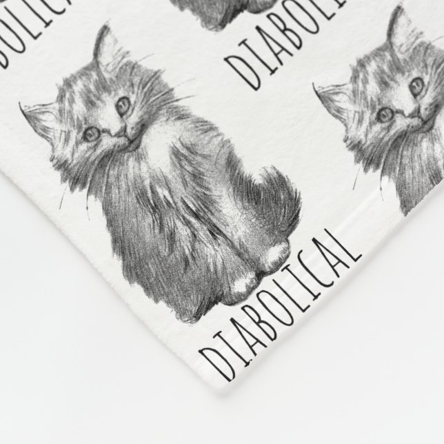 Cobertor De Velo Diabolical Cute Fluffy Kitten (Quina)