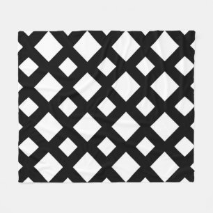 Cobertor De Velo Diamantes brancos em preto