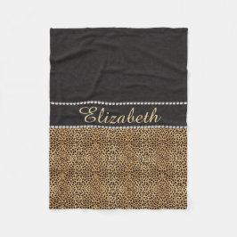 Cobertor De Velo Diamantes do cristal de rocha do ponto do leopardo