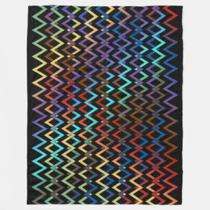Cobertor De Velo Diamantes ZIGZAG - colorido + seu traseiro. & idei