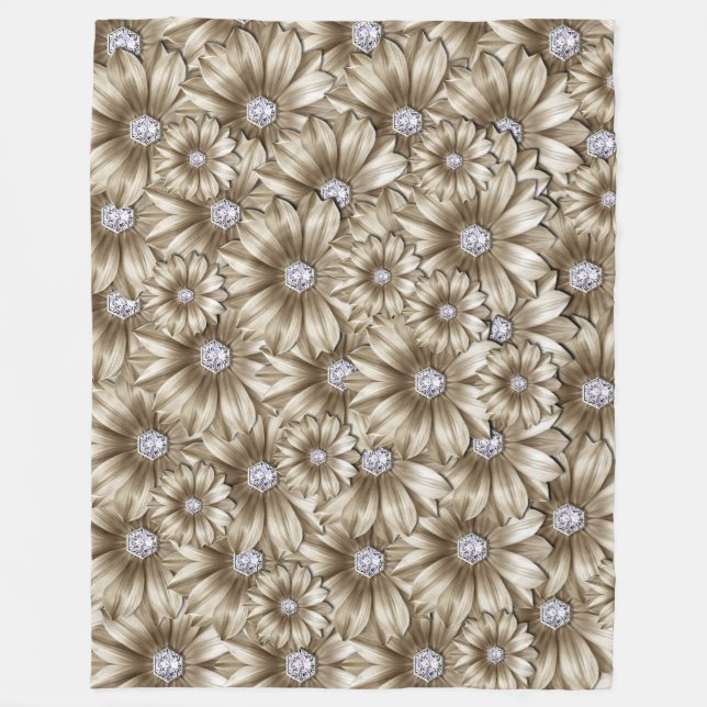 Cobertor De Velo Diamond Daisies (Frente)