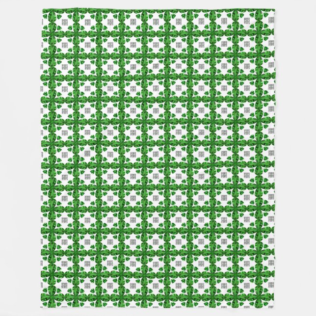 Cobertor De Velo Diamond & Emerald Gemstone Art, Verde (Frente)