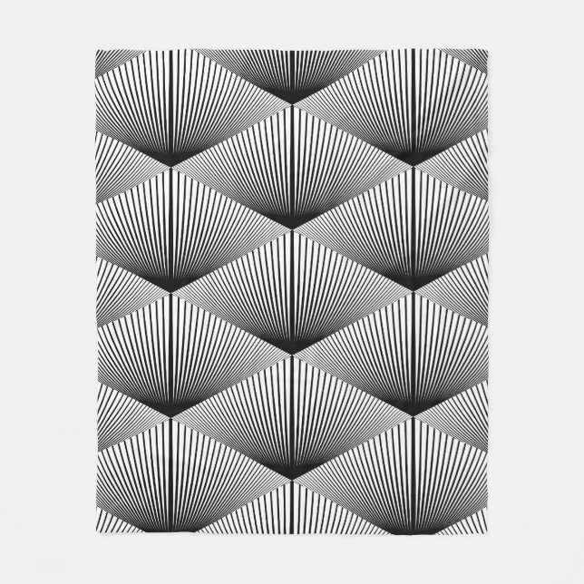Cobertor De Velo Diamond Geométrico: Design monocromático (Frente)