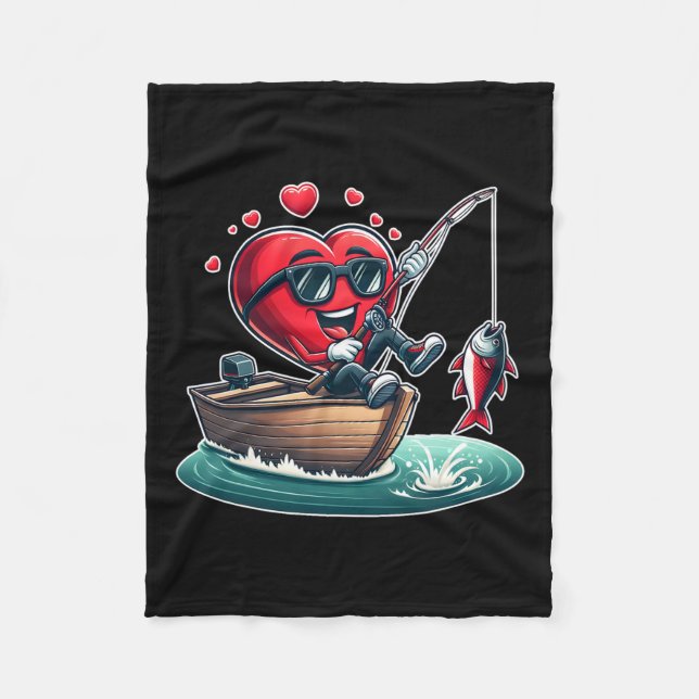 Cobertor De Velo Dias de os namorados De Pesca Cardíaca Mulheres Me (Frente)