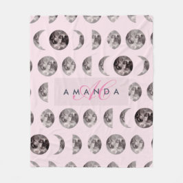 Cobertor De Velo Dicas de Fases da Lua do Sonho Imaginoso Monograma